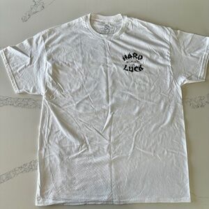 Hard Luck Men’s T-Shirt XL White Graphic Tee Skateboard Streetwear NWT